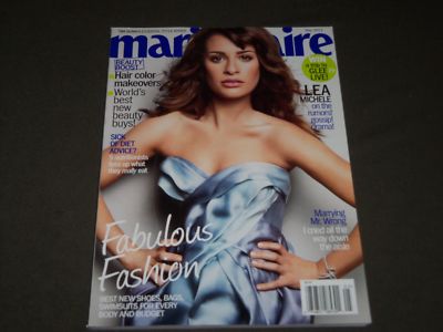 2011 MAY MARIE CLAIRE MAGAZINE - LEA MICHELE COVER - FASHION - O 9369