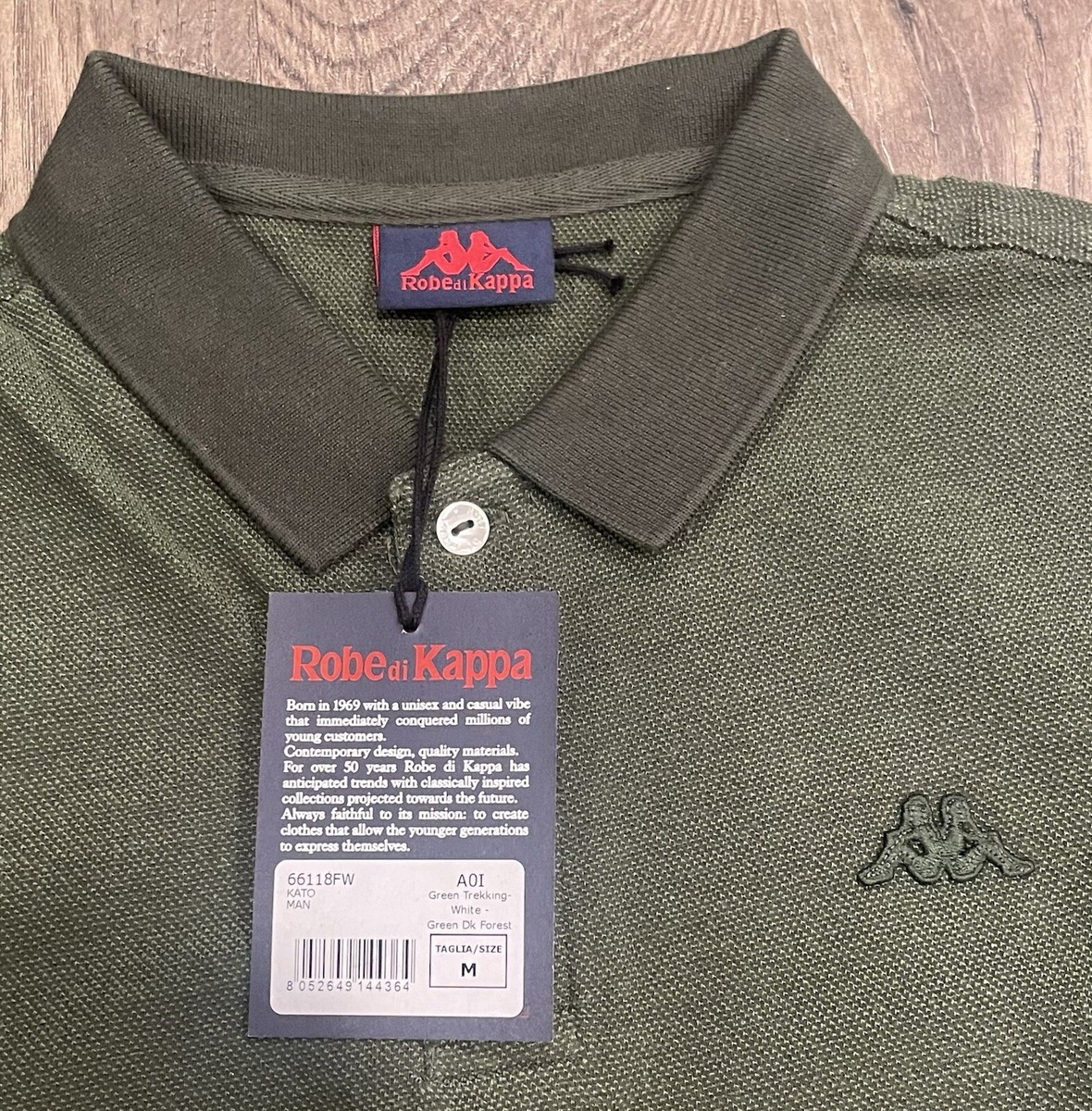 Robe Di Kappa Polo Shirt Brand New w/ Tags Vintage Casuals Olive