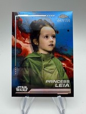 2024 Topps Chrome Star Wars PRINCESS LEIA Skywalker Blue Refractor /150 69