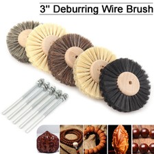 3" Buffing Brush Wire Abrasive Polishing Wheel F Jewelry Wood Grinding 6mm Shank