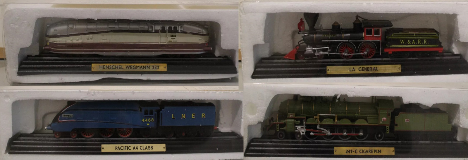 Locomotives statiques de collection miniatures idéales pour décoration de bureau