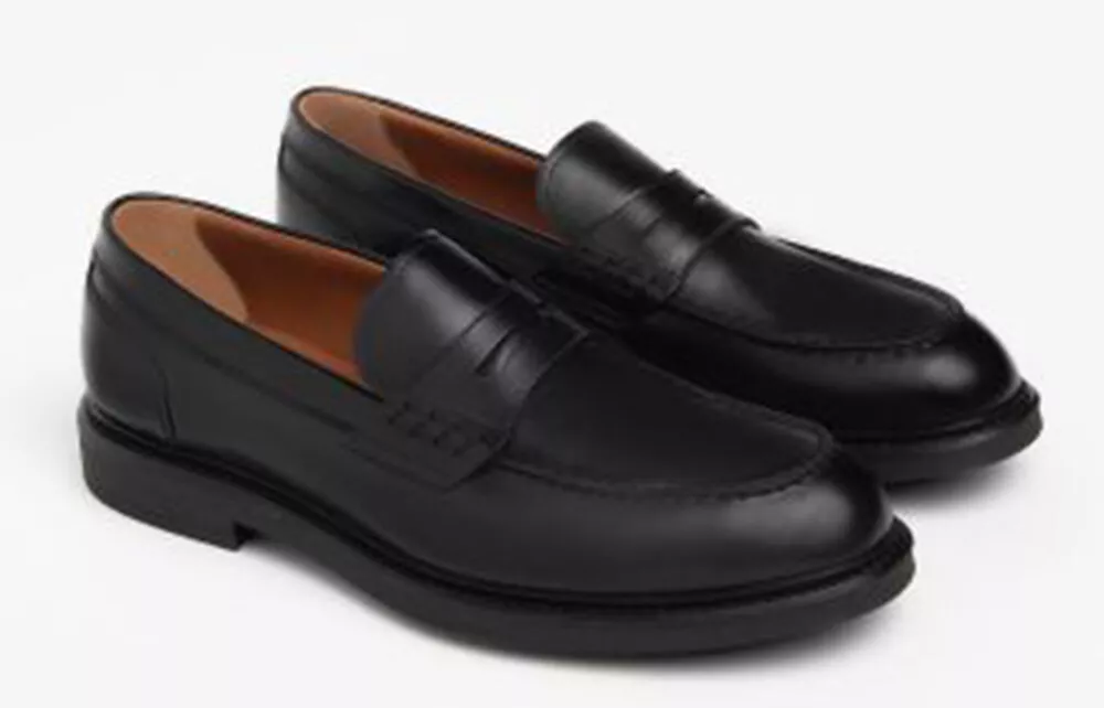 Mens rubber shop sole loafers