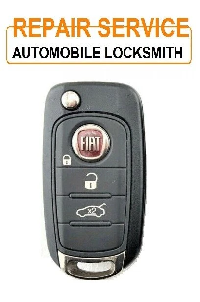 AUTOMOBILE LOCKSMITH KEY REPAIR Repair Service for Fiat 500L 500X 3 Button Key Fob battery switch replacement