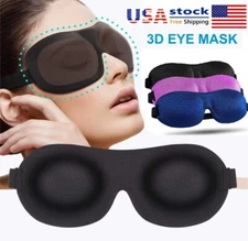 3D Sleeping Eye Mask for Men Women Soft Pad Blindfold Cover Travel Sleep USA