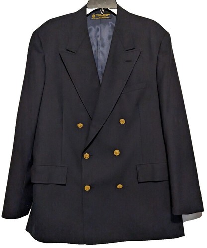 Vintage 80s Brooks Brothers Trench Coat Mens 40L Wool Lined Double