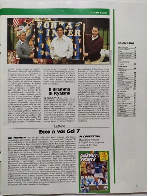 Guerin Sportivo N°9 1985 - Maradona, Platini, Napoli - Revue Football Vintage