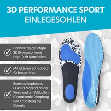 Einlegesohle Cleanfeet 3D Performance Sport m...