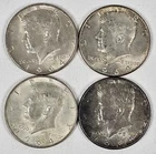 Kennedy Half Dollars 1964 - Lot of Four (4) 90% Silver Coins FREE SHIPPING