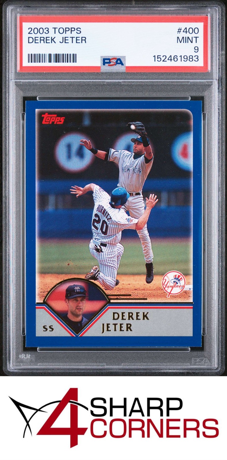 2003 TOPPS #400 DEREK JETER YANKEES HOF PSA 9