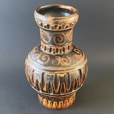 Vase vintage Marius Huguette Bessone Vallauris France MCM Mid-century  22 cm