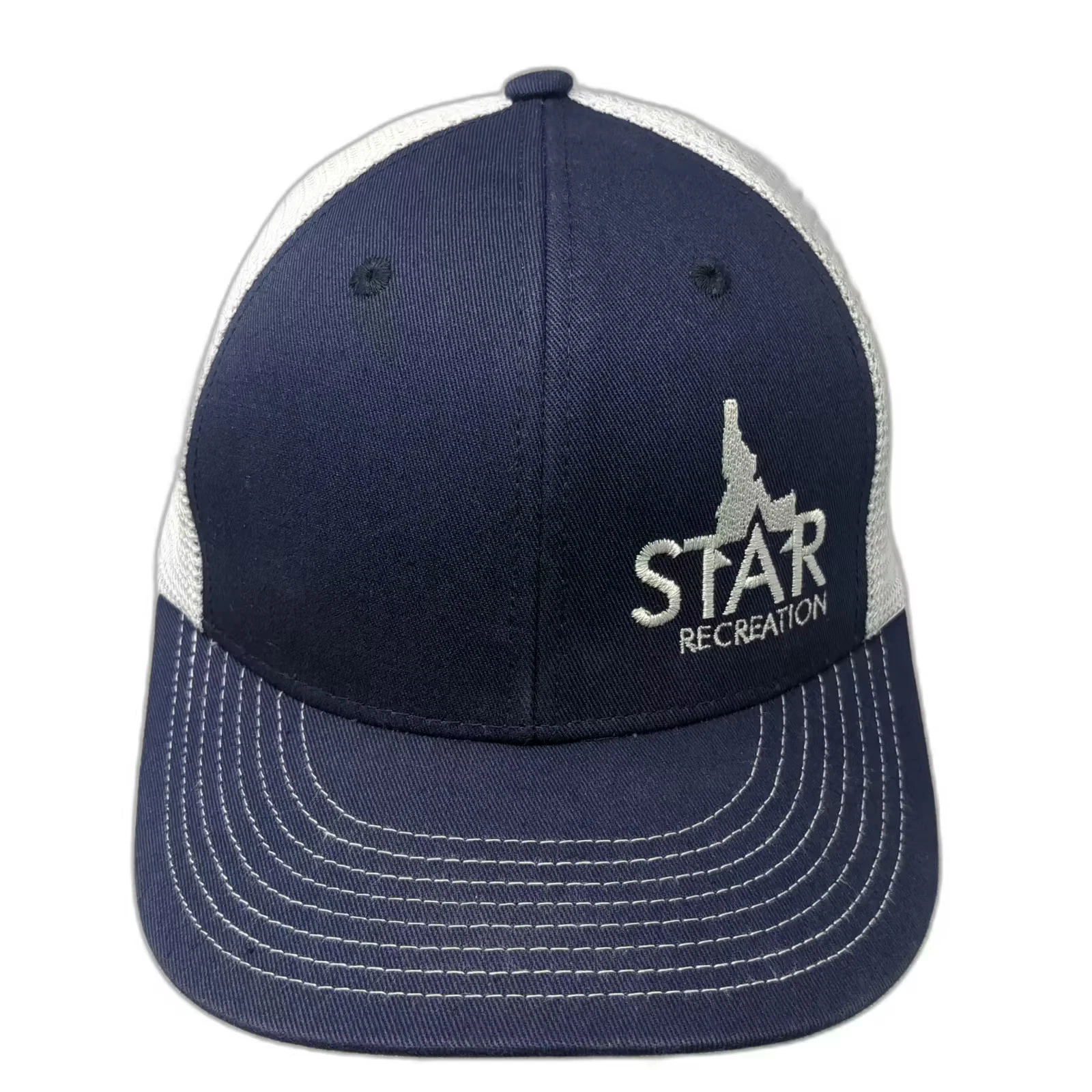 Champro Blue One Size Trucker Hat Star Recreation Idaho Embroidered Snapback