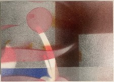 BRIAN ENO quadro astratto originale su legno "Blocco 71" firmato