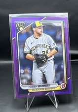 2024 BOWMAN BASE PAPER MILWAUKEE BREWERS CORBIN BURNES #45 Orioles /250 Purple
