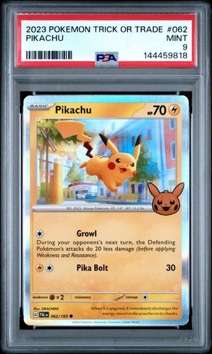 2023 POKEMON TRICK OR TRADE #062 PIKACHU PSA 9