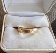 Gold Wedding Anniversary Band Yellow Gold No Stone Polished Finish 9g