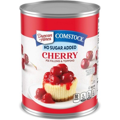 Duncan Hines Comstock No Sugar Added Cherry Pie Filling 20 Ounce (Pack of 8)