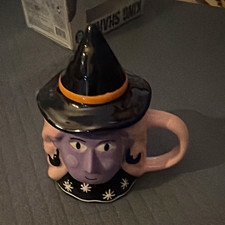 Hyde Eek Halloween Witch Figural Coffee Mug 16 oz Ceramic With Handle