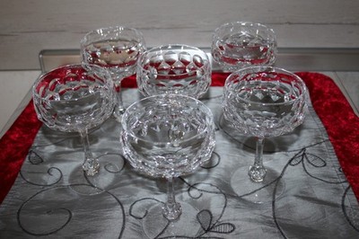 VINTAGE, WMF CRISTAL CABINET 6x CHAMPAGNER/SEKT SCHALEN BLEIKRISTALL, TOP OK!
