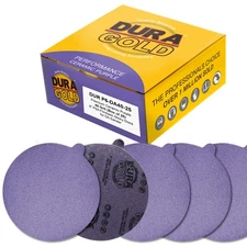 40 Grit 6" PSA Ceramic Sanding Discs, Box of 25 - Self Adhesive Sandpaper