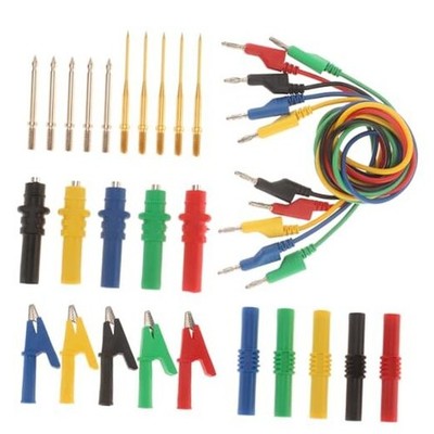 30Pcs Banana Plug Silicone Test Leads Kit, 4mm Stackable Banana Plug with 