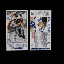 1992    Chad Hennings  RC    Dallas Cowboys     GameDay Card    #116