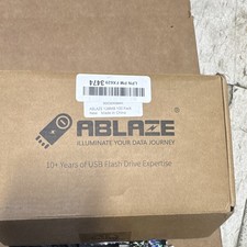 ABLAZE 128MB USB Flash Drive 100 Pack White with Lanyards for PC/Laptop