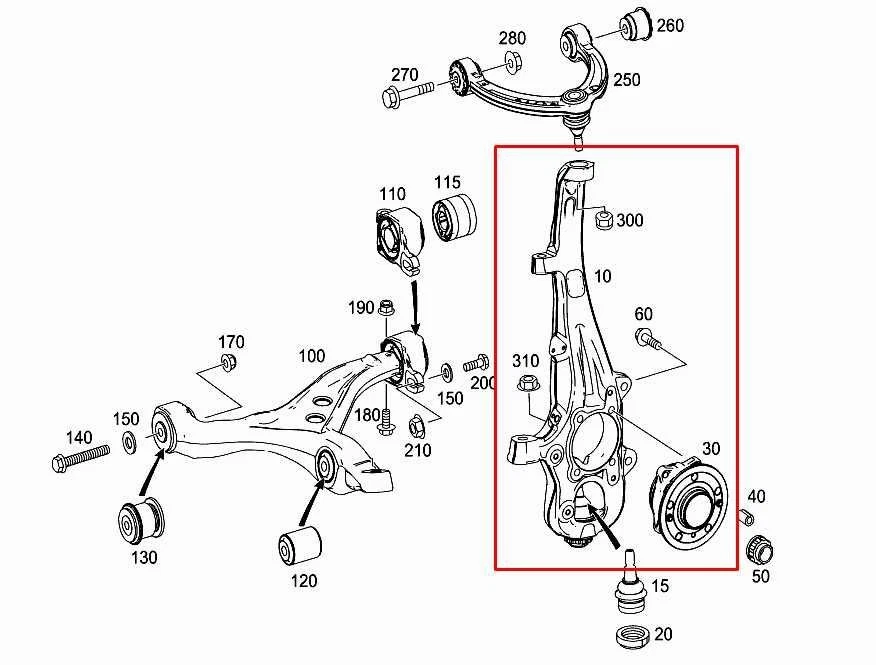 2012-2015 Mercedes-Benz ML350 Front Right Side Spindle Knuckle Hub 166-330-10-20 - Image 2 of 4