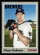 Chase Anderson 2019 Topps Heritage #224 Milwaukee Brewers Buy10get5FREE