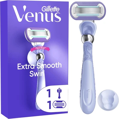 PROCTER & GAMBLE Gillette Venus Extra Smooth Swirl Women’S Razor, 1 Refill Razor Cartridges, Pivo