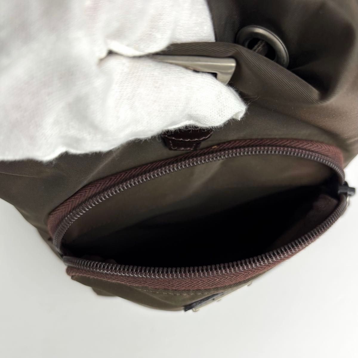 Excellent condition PRADA triangular logo backpac… - image 14