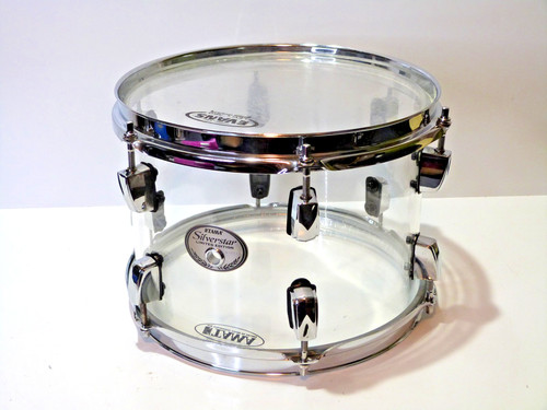 Tama Silverstar Mirage Limited Edition 10" Dia X 7" Deep Tom Drum Crystal Ice