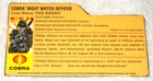 2008 Cobra Night Watch Officer - GI Joe file card (modern)