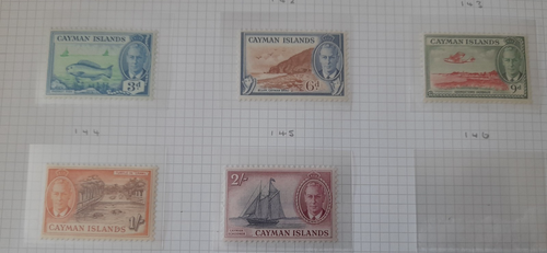 Cayman Islands Page of stamps KGVI 1950 Set to 2/- LMM - Picture 3 of 3