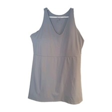 Womens GAP FIT Blue Active Tank Dress Athletic Built In Shorts Bra Size XXL 2XL