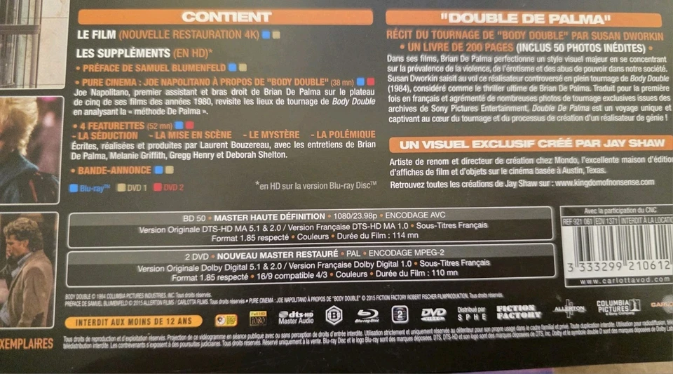 BODY DOUBLE Ultra Collector’s Edition Blu-ray + DVD + Book Carlotta Region B VG - Image 4 of 4