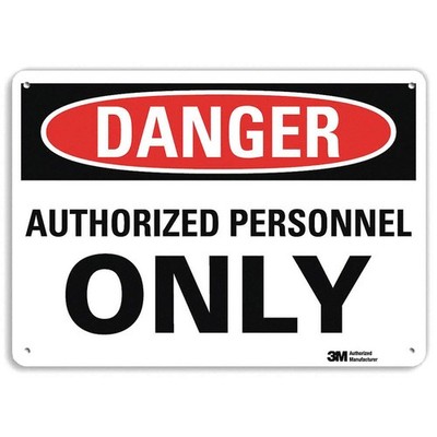 LYLE U1-1042-NA_14x10 Danger Sign,10 inx14 in,Aluminum 461P60