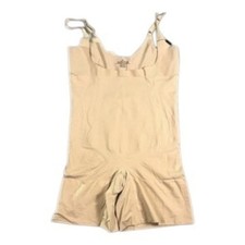 Shaperx Fitness Full Body Shapewear Beige Bodysuit Shorts XXL NWOT