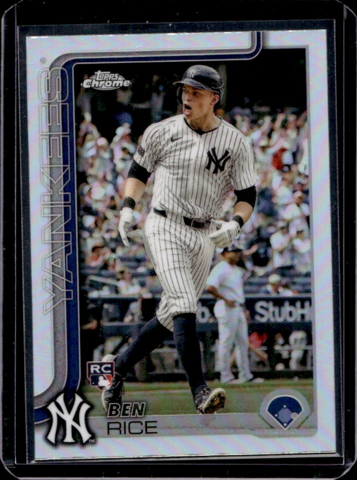 2025 Topps Chrome Ben Rice RC Refractor Rookie #139 Yankees