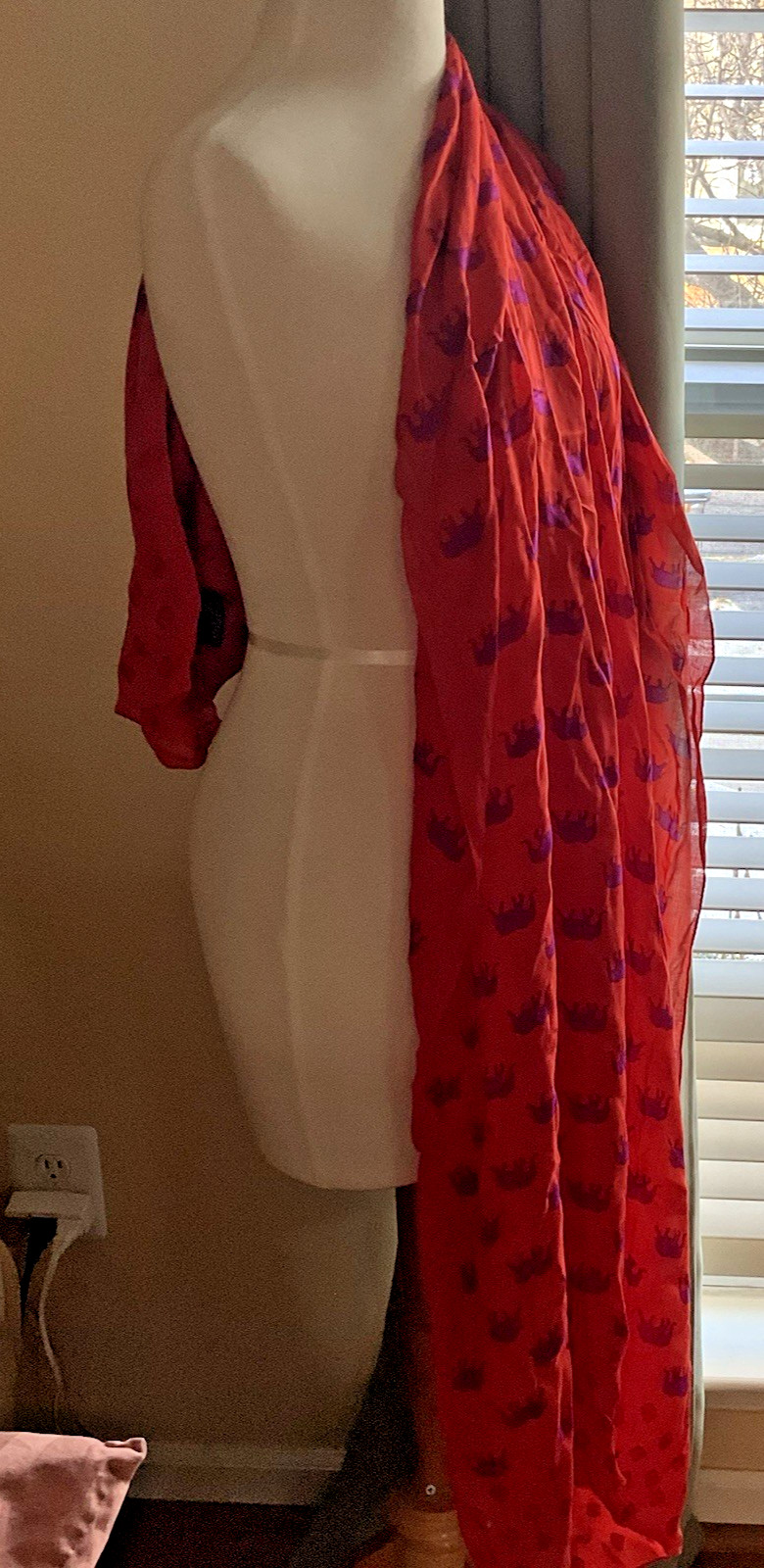 stella & dot 68x40" rectangular rayon scarf sari … - image 3