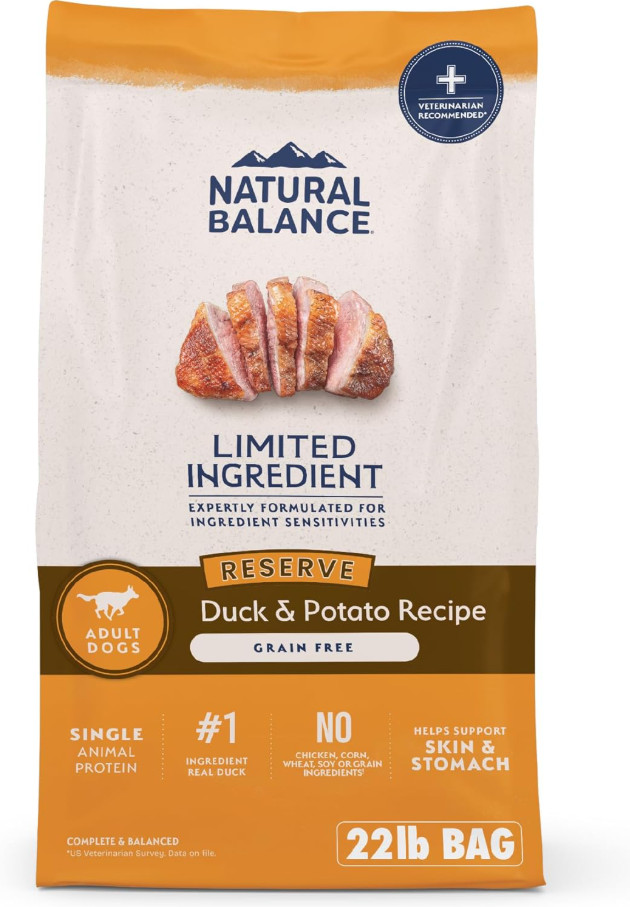 Natural Balance Limited Ingredient Grain-Free Duck & Potato Dry Dog Food, 22 lb