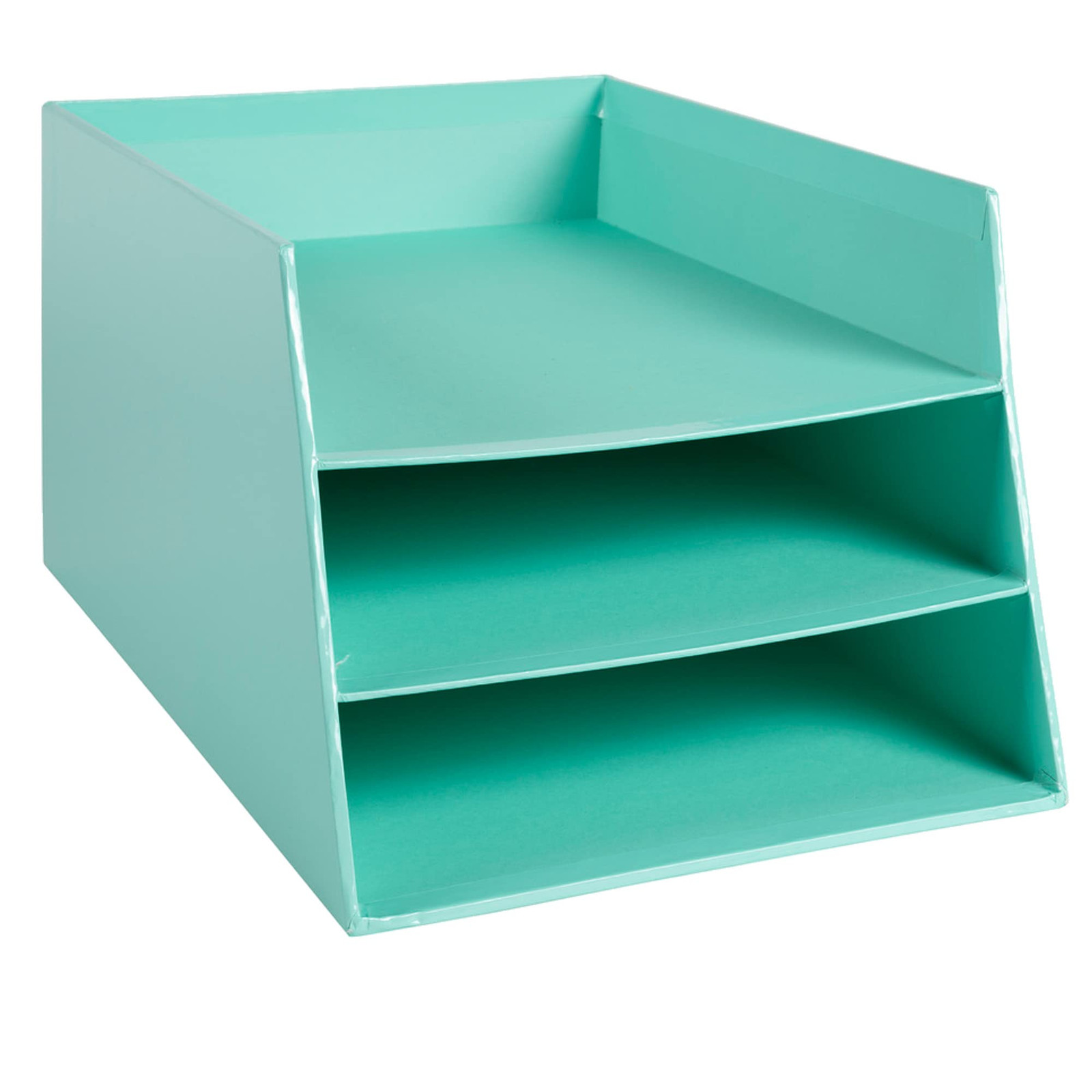 Vaschette portacorrispondenza aquarel 3 ripiani verde pastello 13463D (n9o)