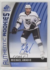 2017-18 SP Game Used Authentic Rookies Blue Auto Michael Amadio #133 Auto 02hk