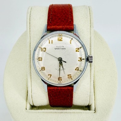 Vintage Elgin Sportsman Armbanduhr - 17 Jewels Swiss Made 60er Jahre - funktioniert