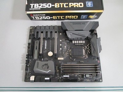 Biostar NEW TB250-BTC PRO LGA1151 B250 DDR4 12 PCIe GPU Mining Motherboard 0820
