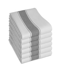 Pack de 6 toallas de té de cocina grandes 100 % algodón de grado comercial sin pelusa