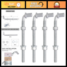 4Pcs Heavy Duty 8" J-Bolt Gate Hinges with 5/8" Pin, Farm Gate Hardware Set