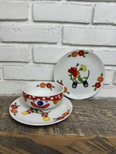 Vintage Kids Plate Bowl Set Lot Kawaii Korea Japan