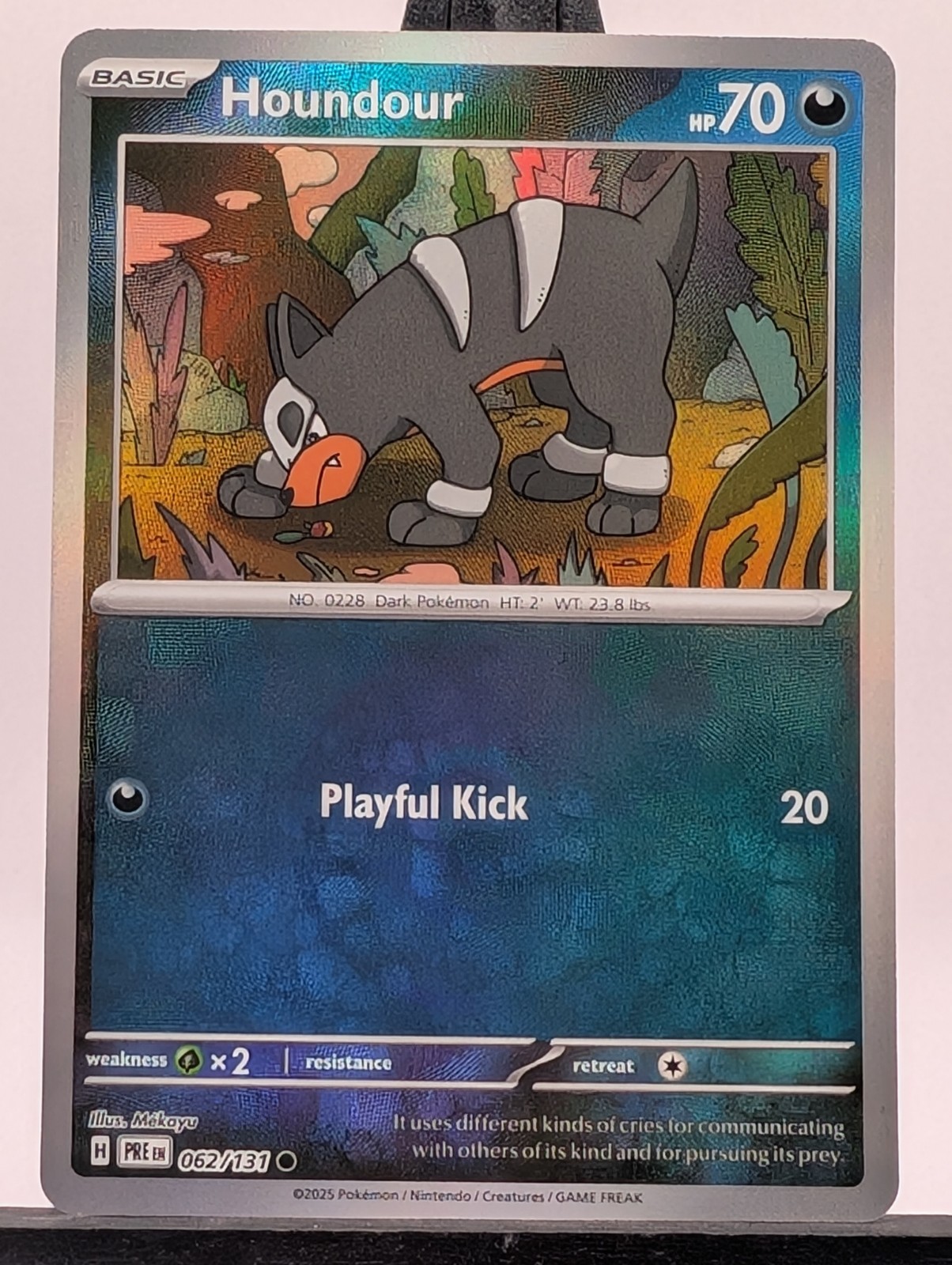 Houndour 62/131 Pokeball Reverse Holo - Pokemon Prismatic Evolutions Poke Ball