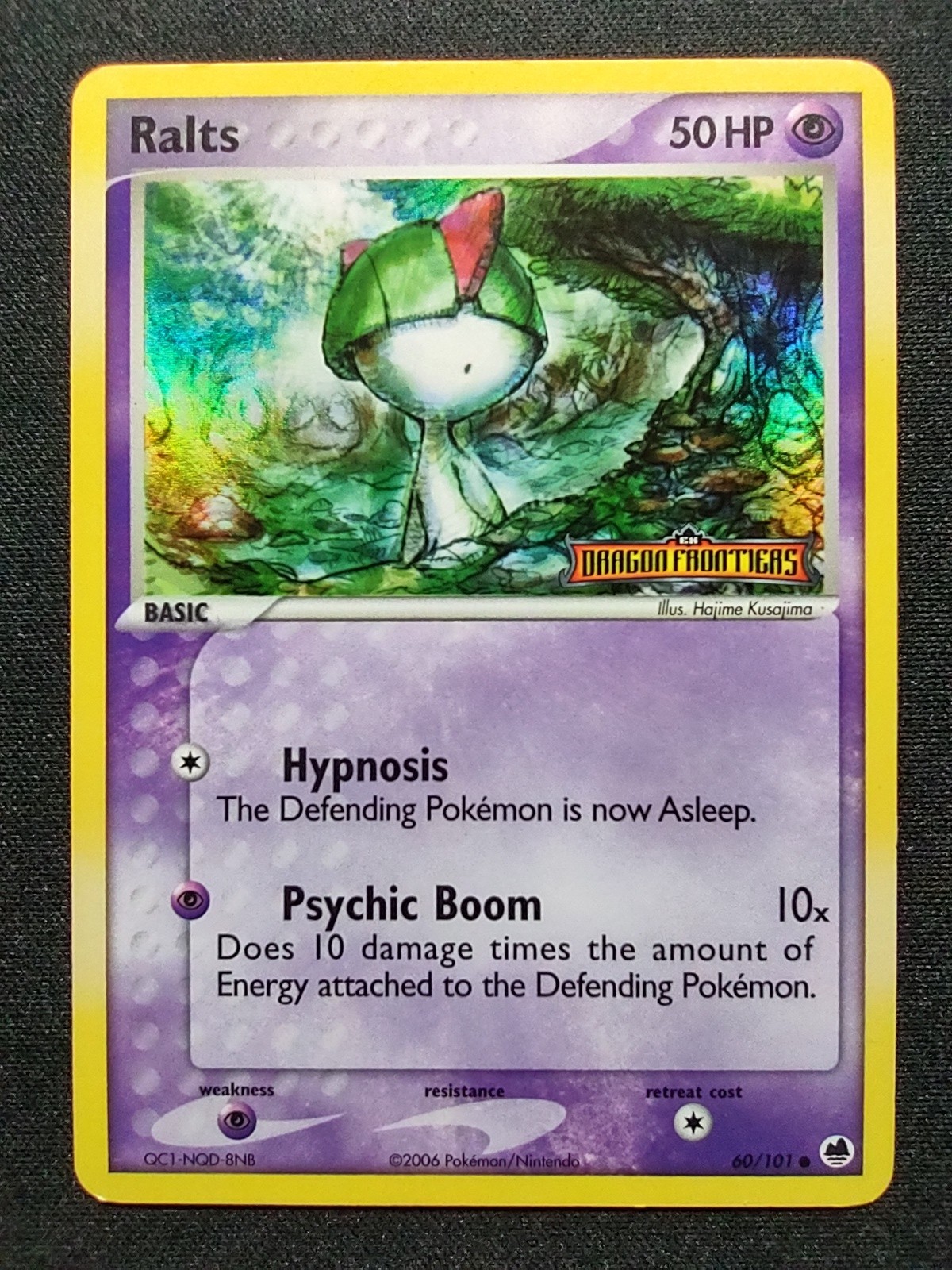 Pokemon Card - Ralts Dragon Frontiers 60/101 Common Reverse Holo Stamped
