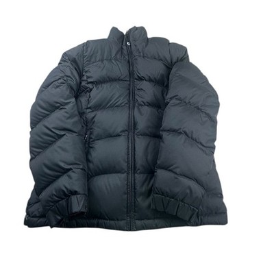 L. L. Bean Misses Medium 80% Goose Down Jacket Black  Puffer Full Zip READ